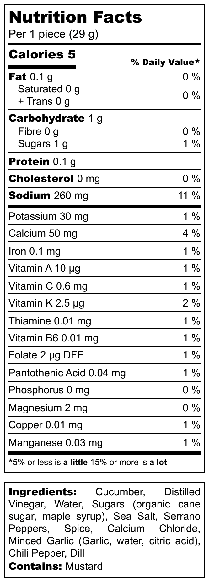 Spicy Señorita nutrition info