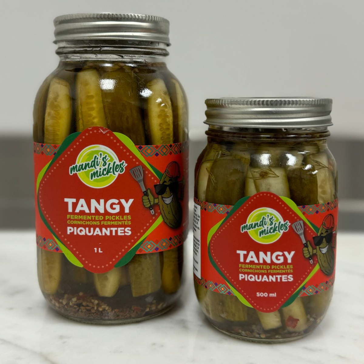 A jar of Tangy OG from Mandi's Mickles