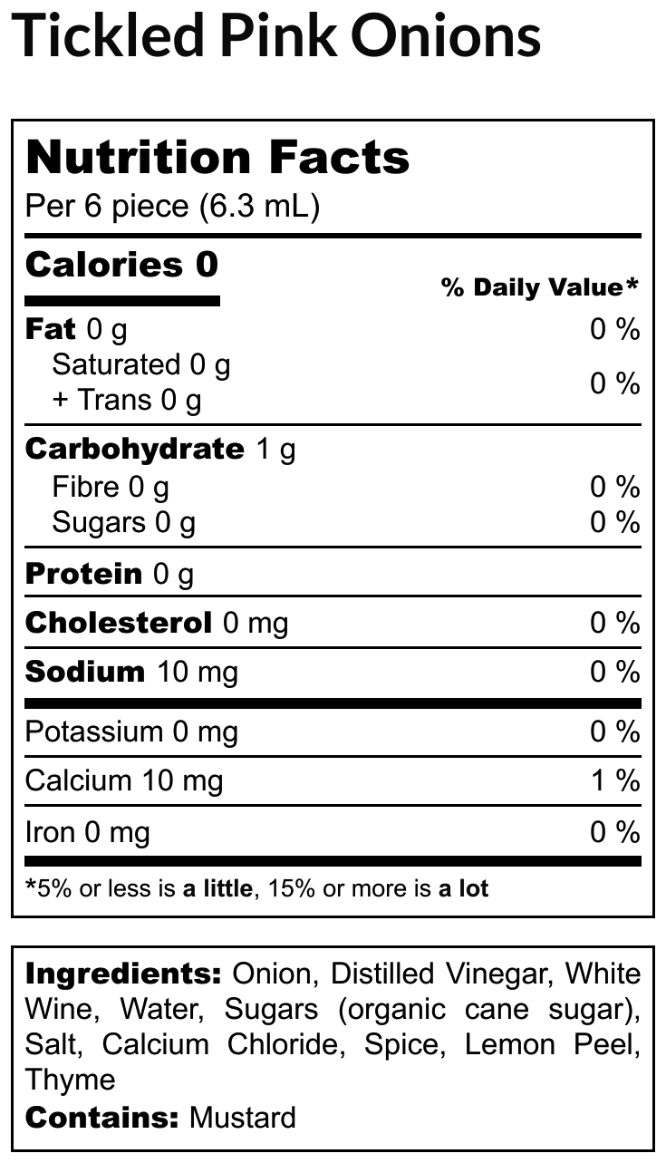 Tickled Pink nutrition info